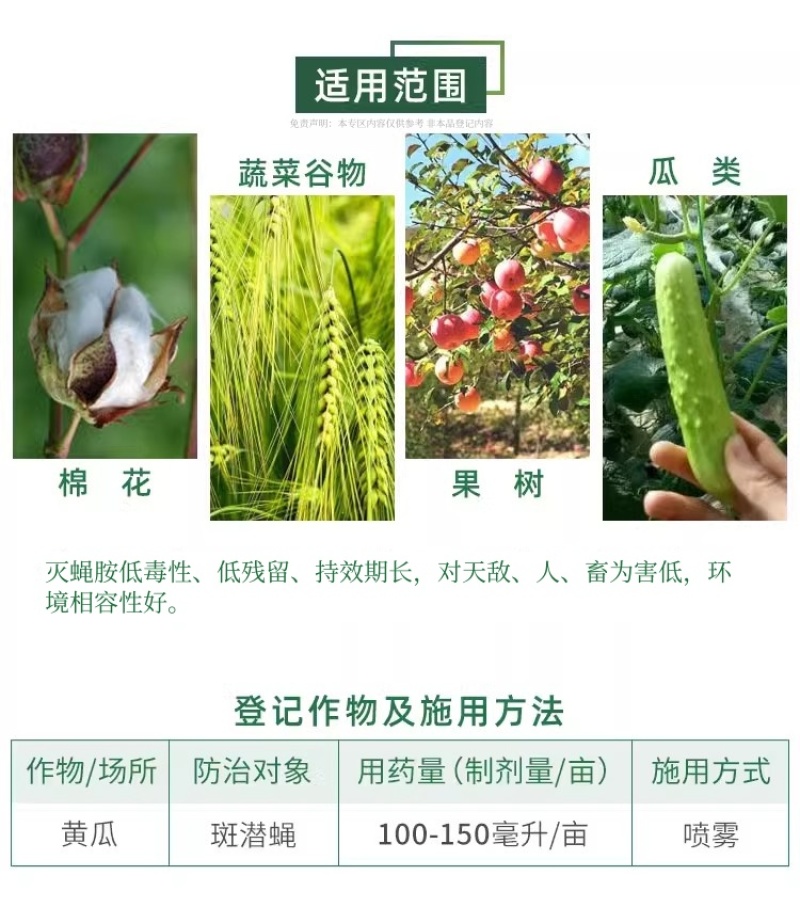 正品绿亨10%灭蝇胺黄瓜美洲斑潜蝇潜叶蛾鬼画符农药杀虫剂