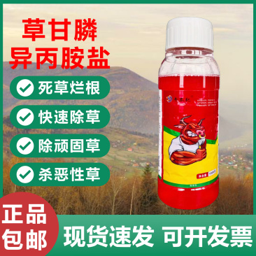 41%正品草甘膦异丙胺盐农药一扫除草烂根剂光除草剂荒地除