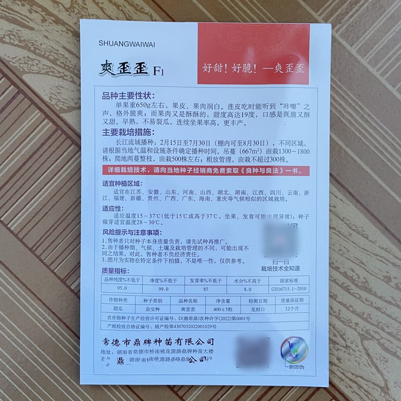 爽歪歪甜瓜种子果皮果肉润白甜度19度酥脆甜