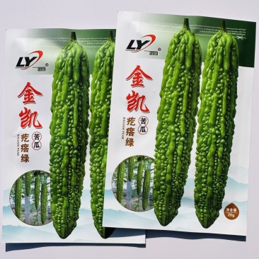 金凯疙瘩绿苦瓜种子抗病长棒型淡绿色棱瘤突出心腔小