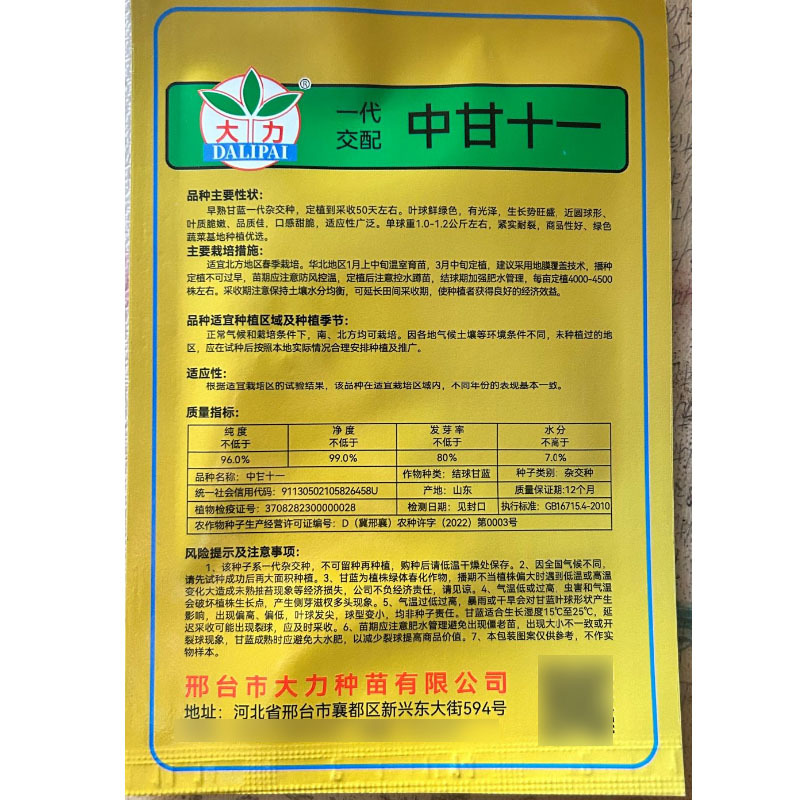 中甘二十一甘蓝种子近圆球形口感甜脆紧实耐裂