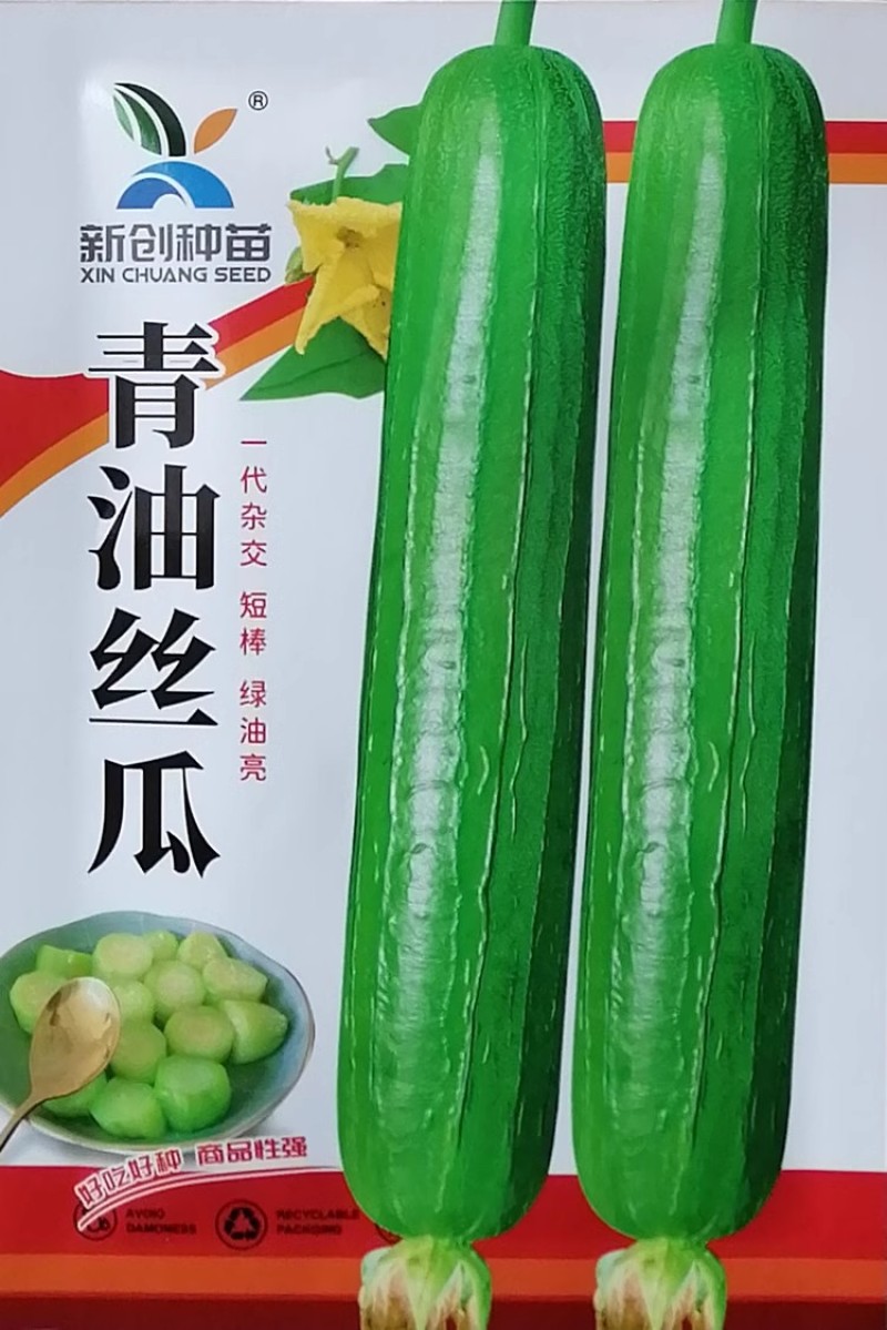 青油丝瓜种子短棒绿油亮圆筒形肉厚味浓