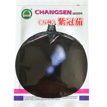 圆茄种子万吨紫冠茄黑皮油亮早熟大果型基地品种