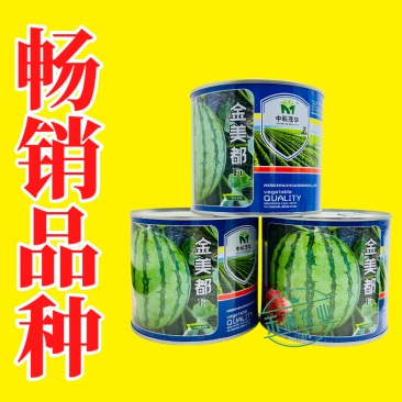 高纯新品金美都西瓜麒麟8424少籽大果种籽南方高产西瓜种