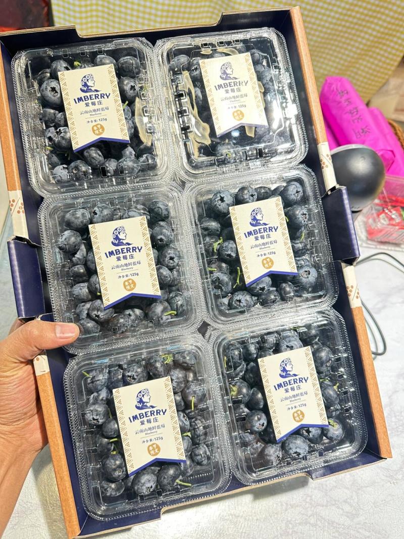 云南爱莓庄蓝莓一件代发产地直发一手货源对接各大电商平台