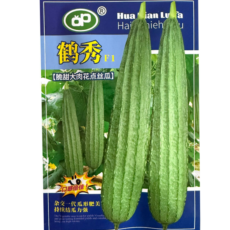 脆甜大肉花点丝瓜种子杂交一代瓜形肥美持续结瓜力强