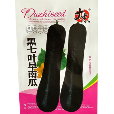 黑七叶早南瓜种子5g原装早熟菜瓜种子耐旱抗病