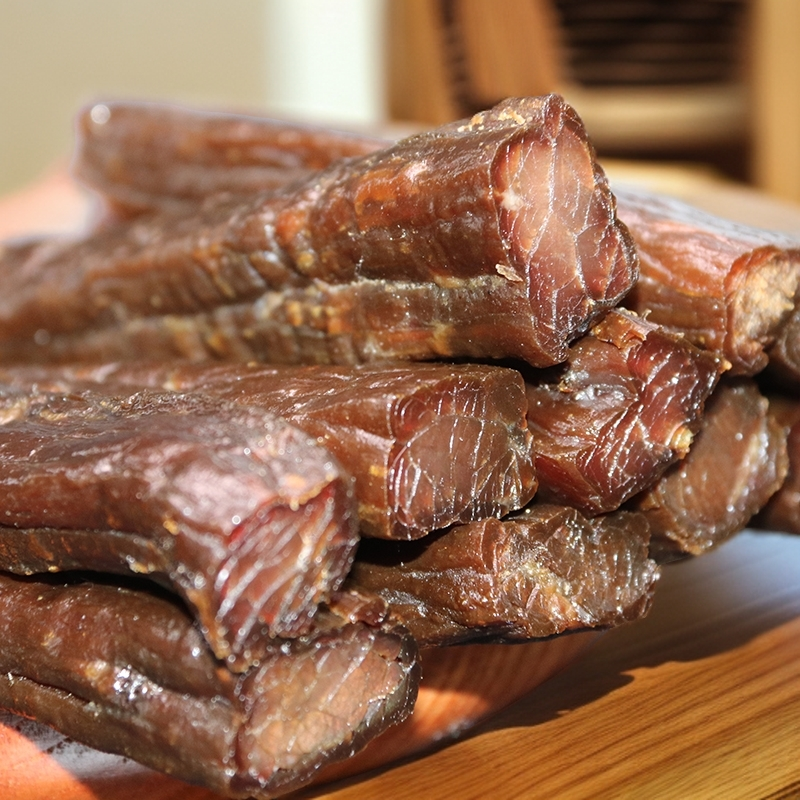 纯正内蒙古自然风干原味牛肉干250g/袋8分干
