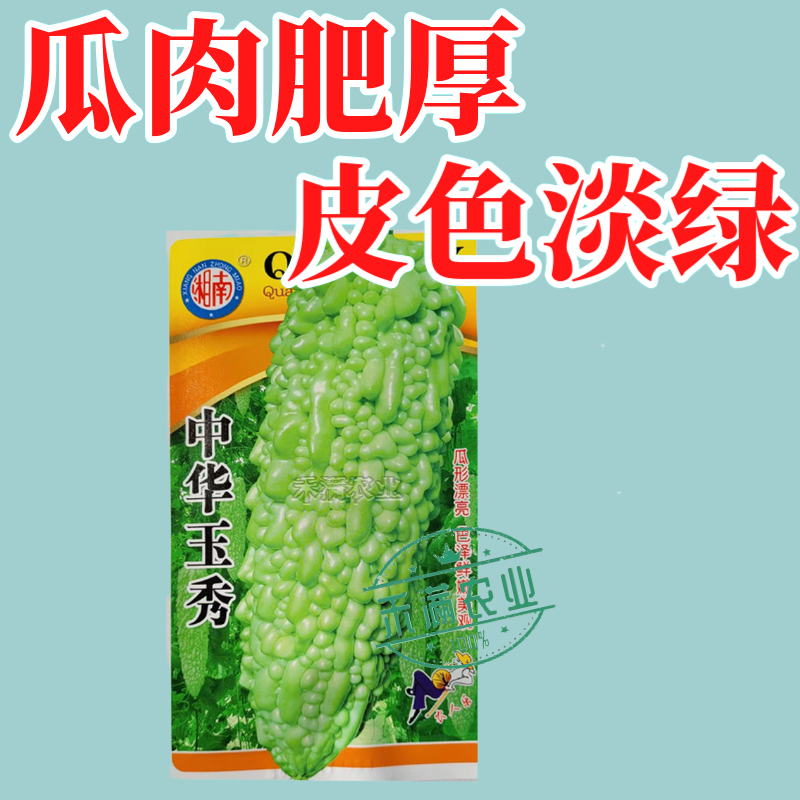 中华玉秀苦瓜种子耐热耐寒珍珠苦瓜种籽早熟翠玉绿色苦瓜籽