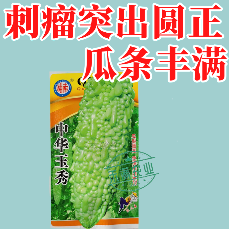 中华玉秀苦瓜种子耐热耐寒珍珠苦瓜种籽早熟翠玉绿色苦瓜籽