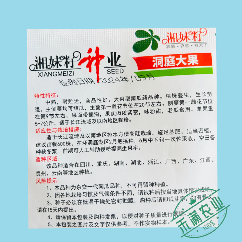 湘妹籽蜜本南瓜种子籽洞庭大果南瓜种籽单果重10斤大南瓜种