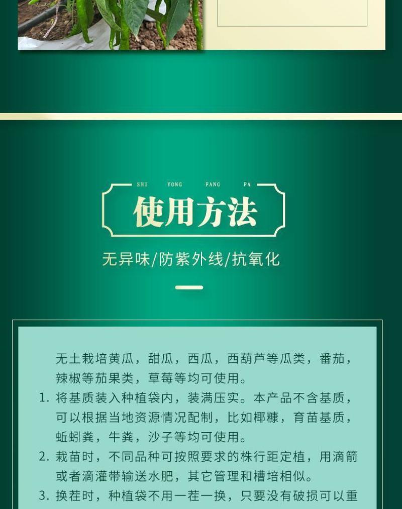 种植袋付老师团队无土栽培专用果蔬菜通用聚丙烯塑料种植袋