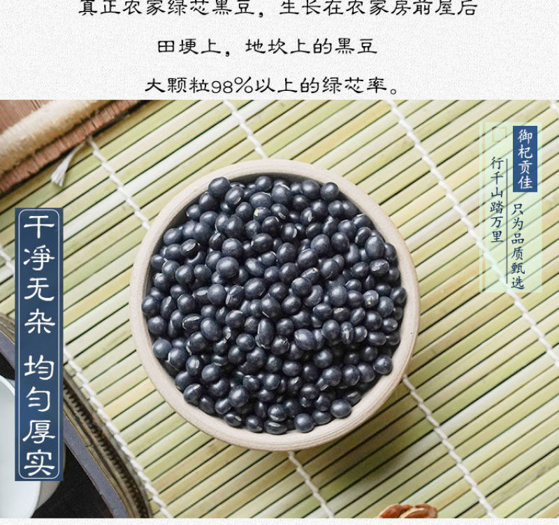 中药材特级野生药用黑豆黑芸豆乌豆大黑豆正品新货新