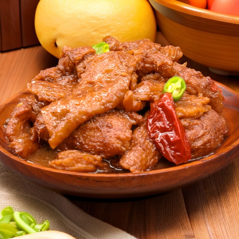 内蒙古呼伦贝尔红烧牛筋肉500g/袋*2加热即食