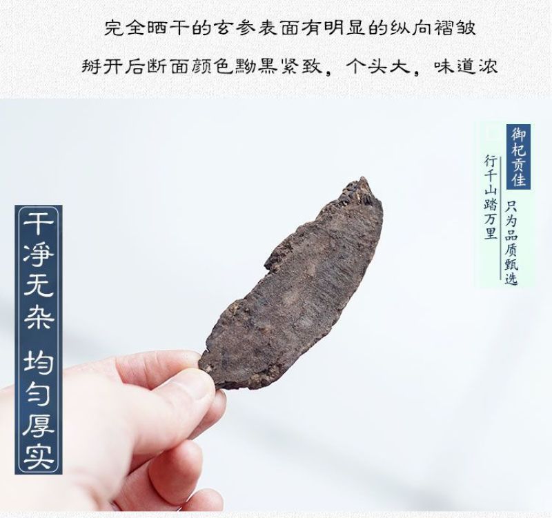 中药材特级野生玄参元参玄参片新货正品500g克可搭桔