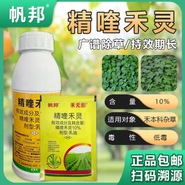 帆邦禾无影10%精喹禾灵农用大豆田花生田除阔叶杂草除草剂