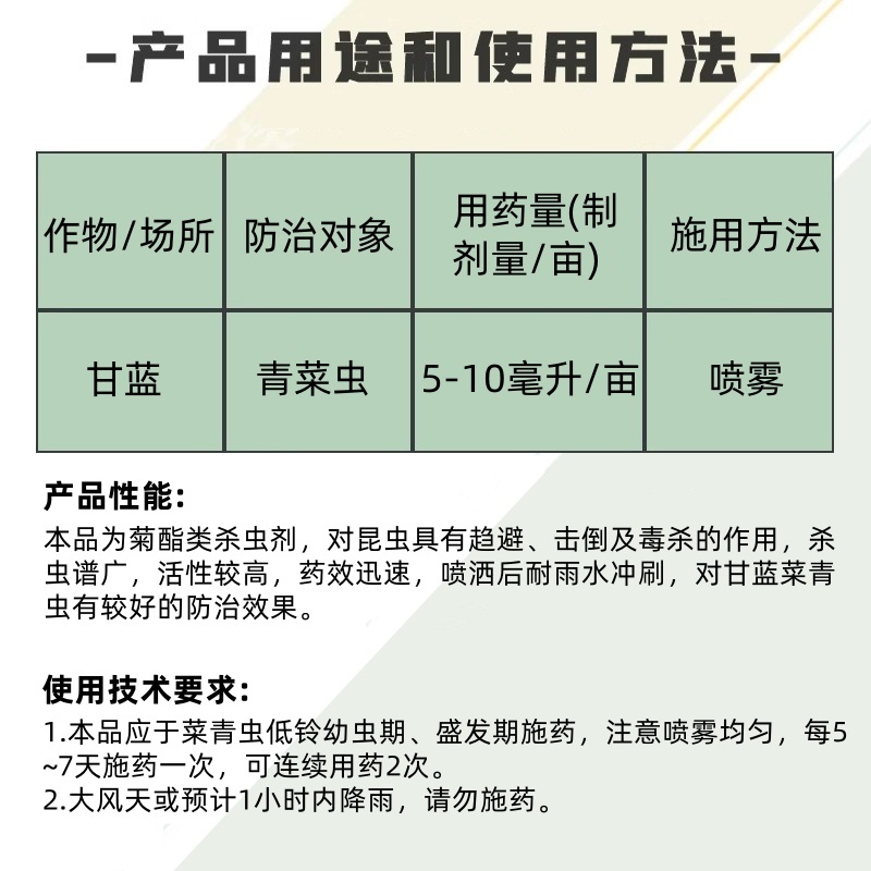 山东邦赛克10%高效氯氟氰菊酯农用甘蓝菜青虫快速杀虫剂