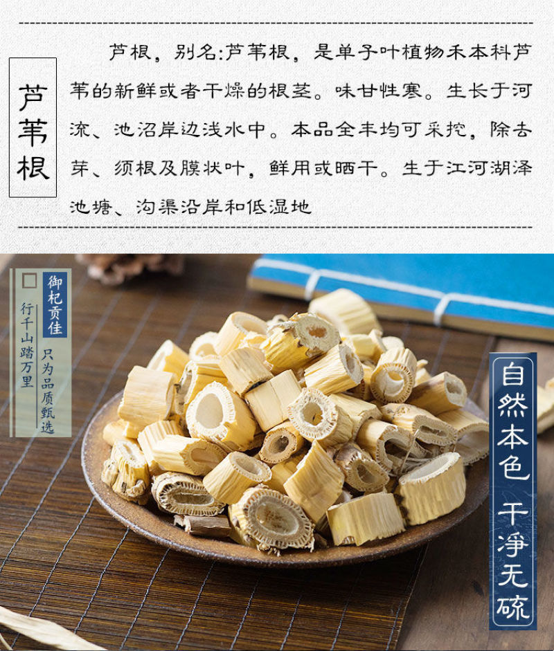 正宗野生芦根500g包邮中药材精选新货干芦苇根可搭白茅根