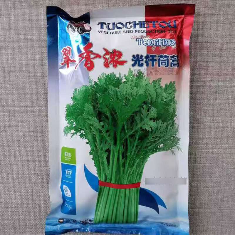 翠香浓光杆茼蒿种子小叶茼蒿种子嫩茎浅绿叶薄味香浓