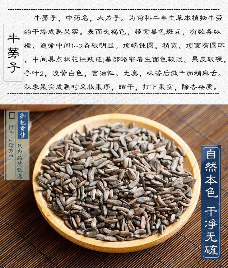 中药材正品牛蒡子野生大力子牛蒡子牛蒡籽大粒籽大力