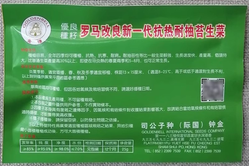 罗马四季耐抽苔生菜种子抗病抗热抗寒生长速度快