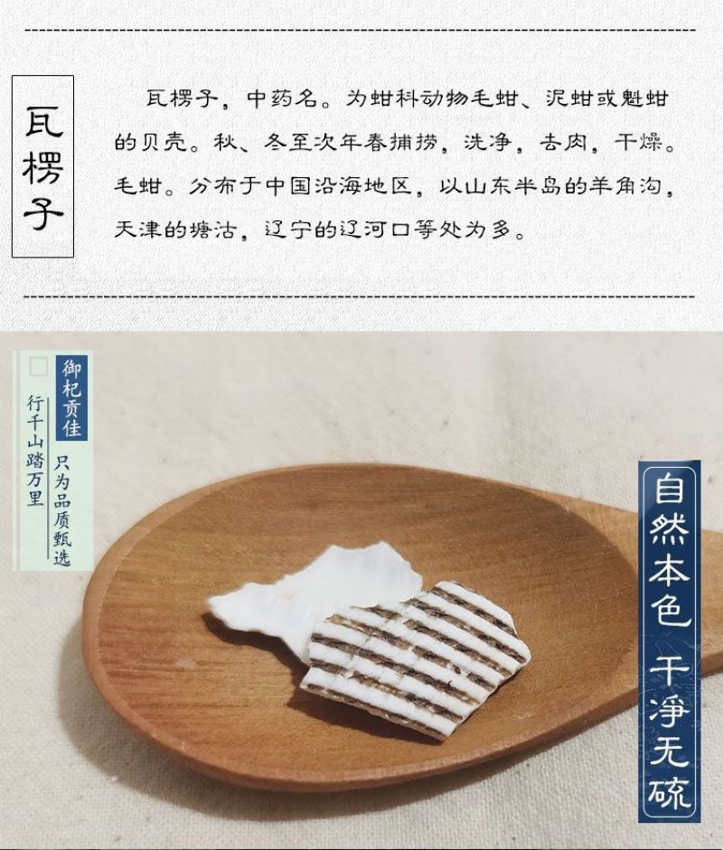 瓦楞子野生天然中药材蛤壳瓦屋子瓦垄子蜡子壳花蚬壳瓦垄