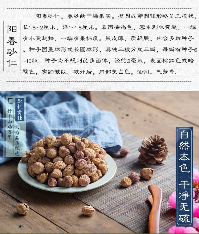 冬季暖胃阳春砂仁正宗广东春砂仁野生正品春砂仁阳春特产养胃