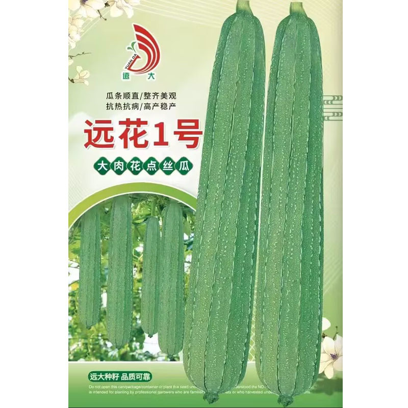 远花1号大肉花点丝瓜种子瓜条顺直抗热抗病口感爽脆清甜