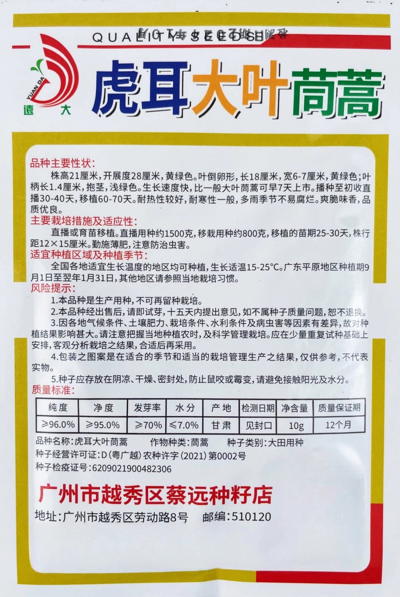 虎耳大叶茼蒿种子生长速度快耐热爽脆味香