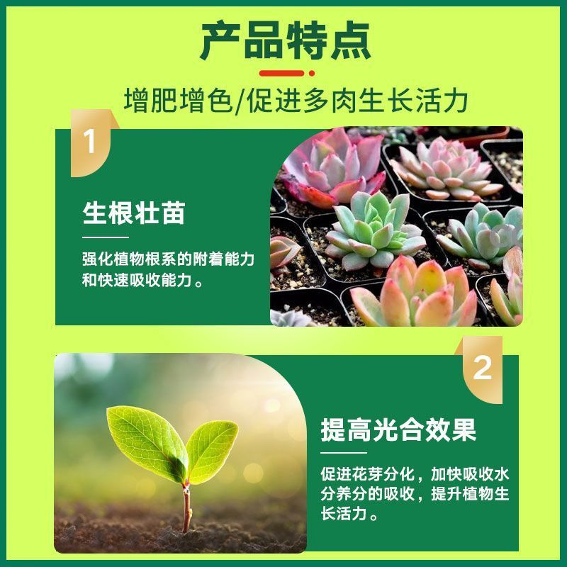 多肉营养液专用肥花肥料肉肉植物增肥色优芽素浓缩家用盆栽通