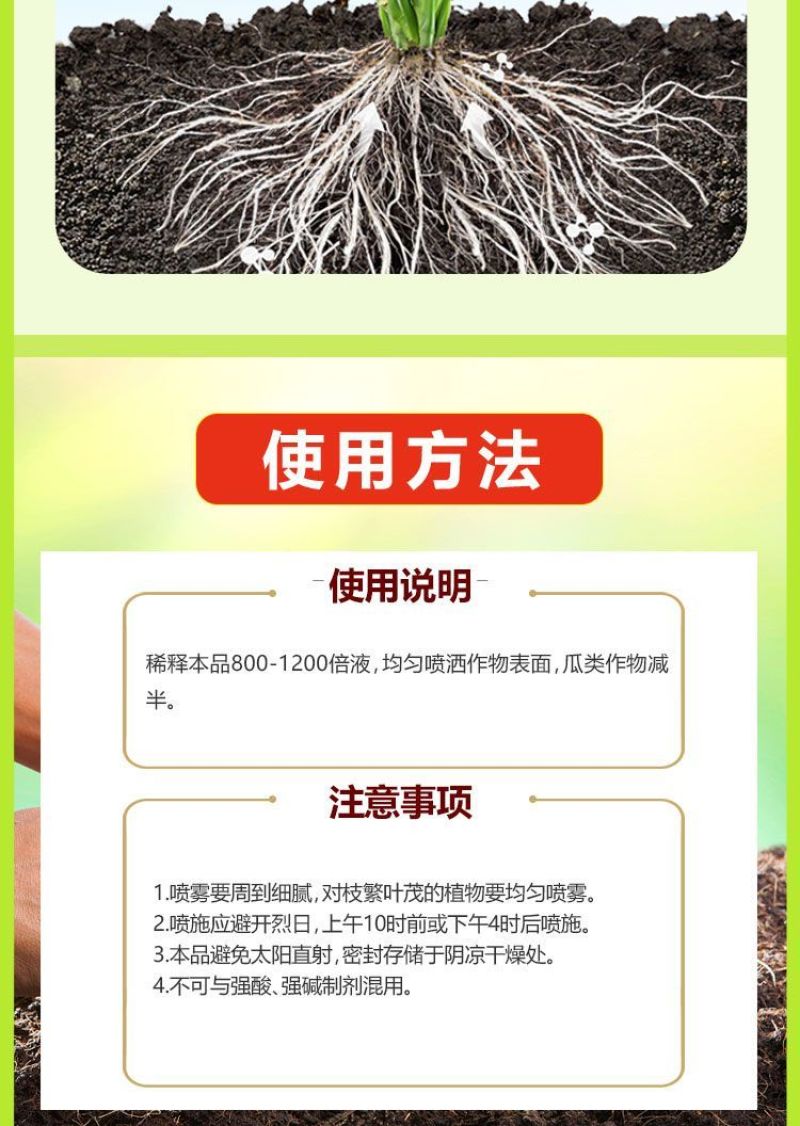 根多多根壮苗剂生根液含氨基酸绿叶防治根腐增产水溶施肥种植