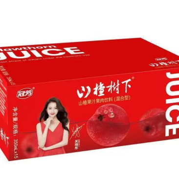 山楂树下果汁350ml*15最新日期，西安市内送货。