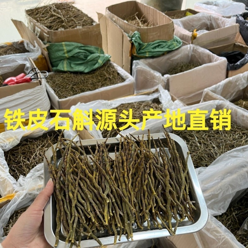 铁皮石斛条霍山石斛铁皮枫斗干条寸胶质米斛条胶质大货批发5