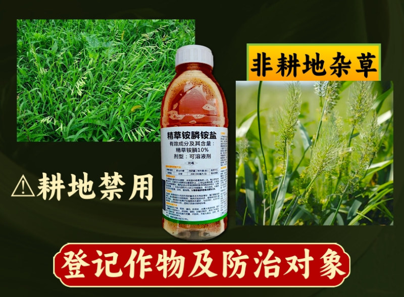 小田虎精草铵膦铵盐果园荒地除草恶性杂草非耕地