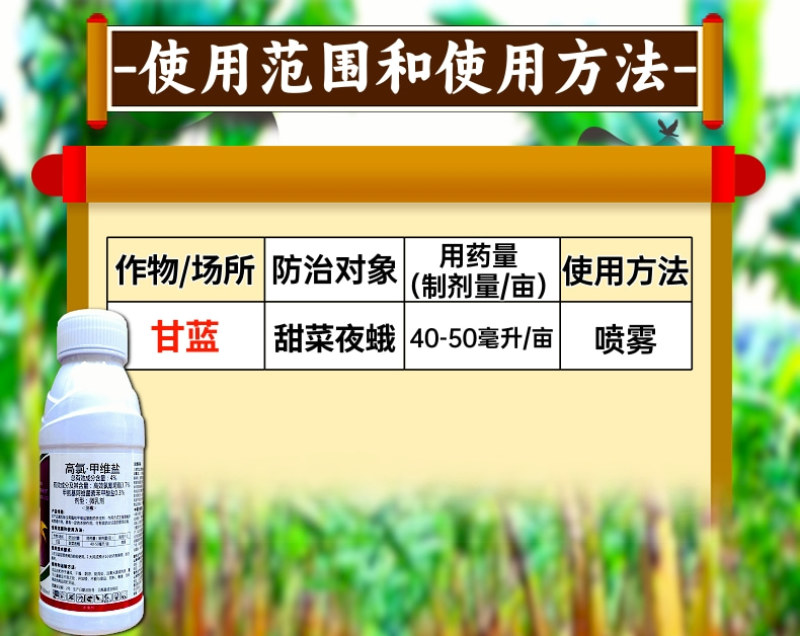 4.3%高氯甲维盐菜青虫小菜蛾食心虫虫卵双打快速杀虫