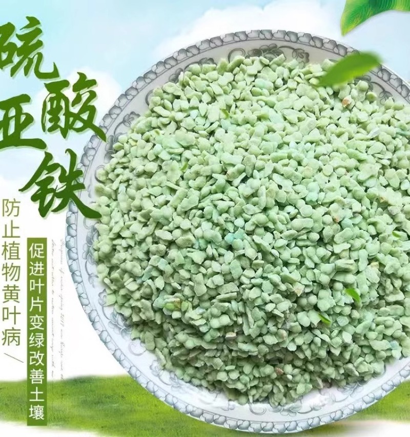 硫酸亚铁花用铁肥粉末粉绿黑矾花卉防治黄叶病虫叶面肥