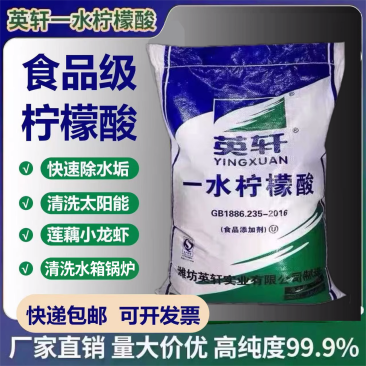 英轩柠檬酸除垢剂食品级强力去水垢太阳能电热水壶器家用清除