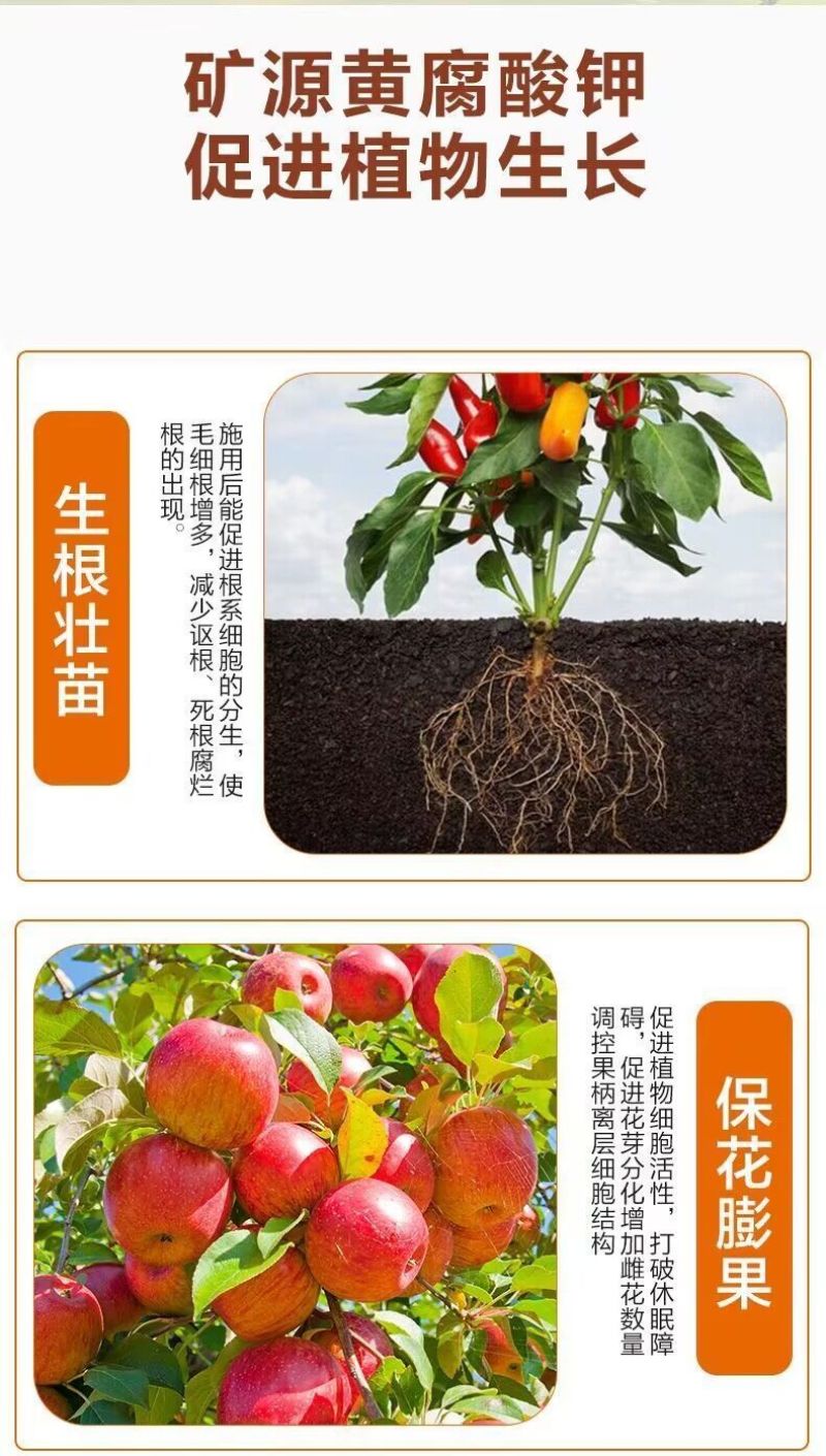 浓缩液体矿源黄腐酸钾调酸碱活化板结土壤促生根壮苗抗重茬