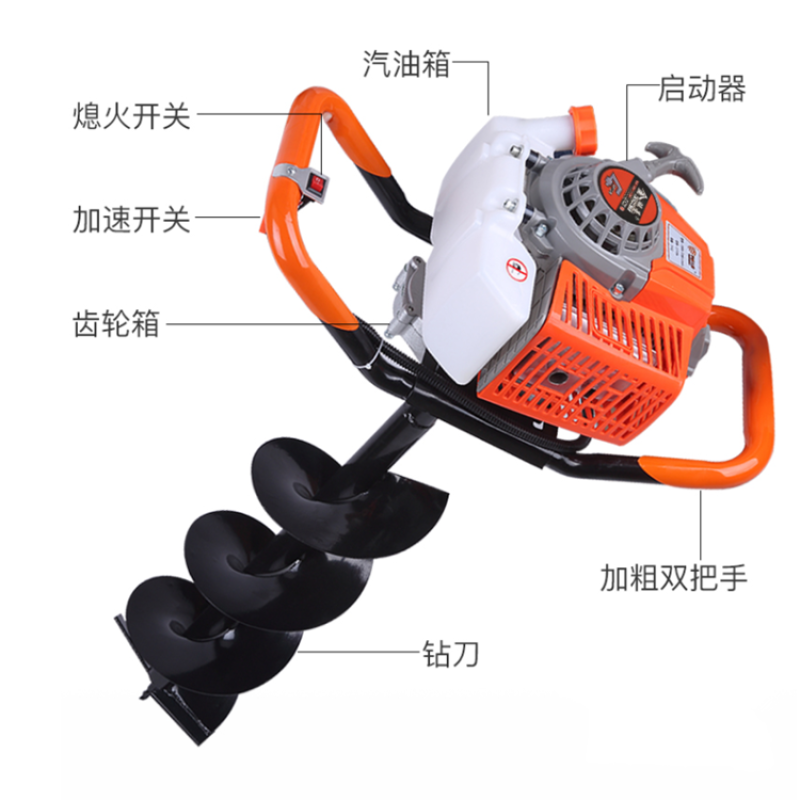 手提式挖坑机单人操作钻眼机便携式打孔机