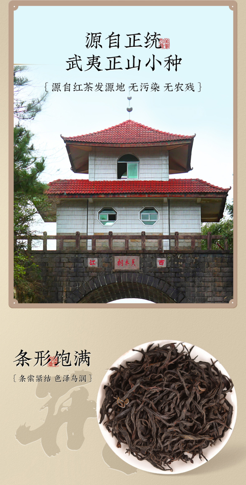 武夷山一级正山小种红茶茶叶浓香型茶礼盒装袋装500g