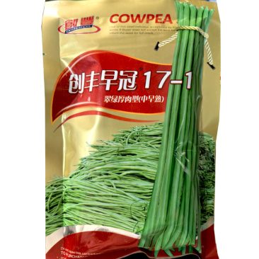 豆角种子创丰早冠17-1早熟翠绿长豆角种子肉厚不易老化
