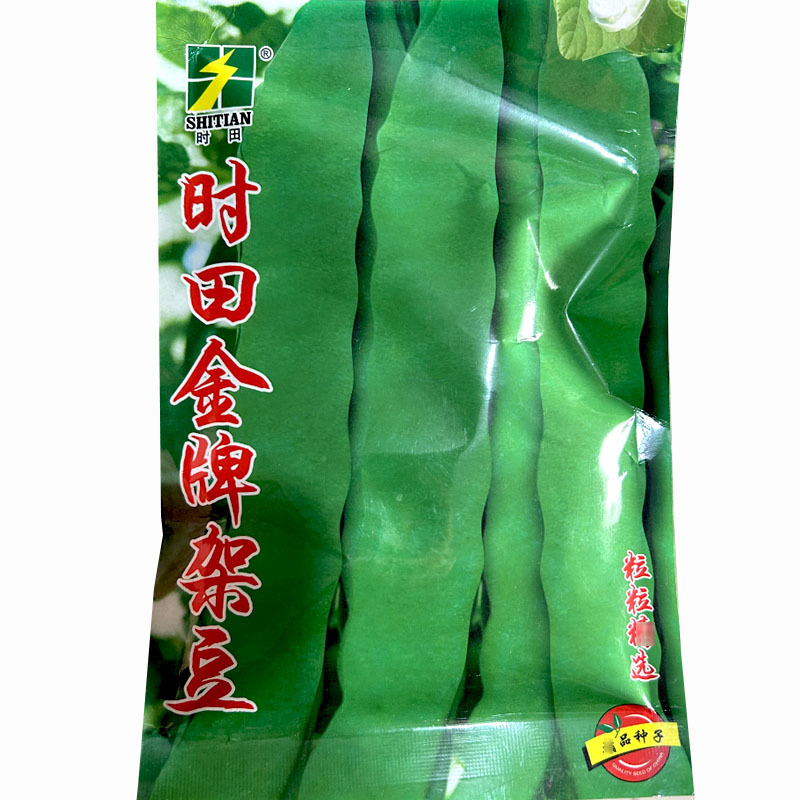 时田架豆种子早熟高产纤维少扁条春秋绿架豆大田基地专用