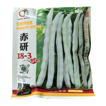 赤研18-3无筋架豆种子早熟春秋九粒白荚多高产芸豆种子