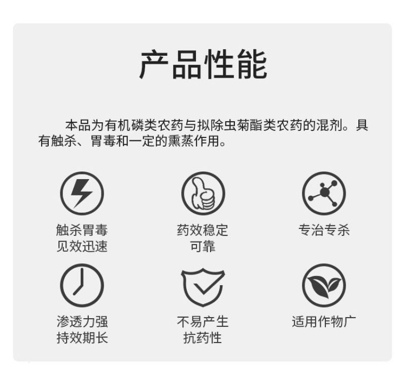 20%高氯马高效氯氟氰菊酯马拉硫磷苹果桃小食心虫钻心虫杀