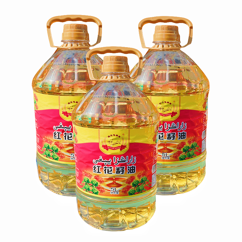 新疆红花籽油压榨家用食用油炒菜清香营养健康植物油