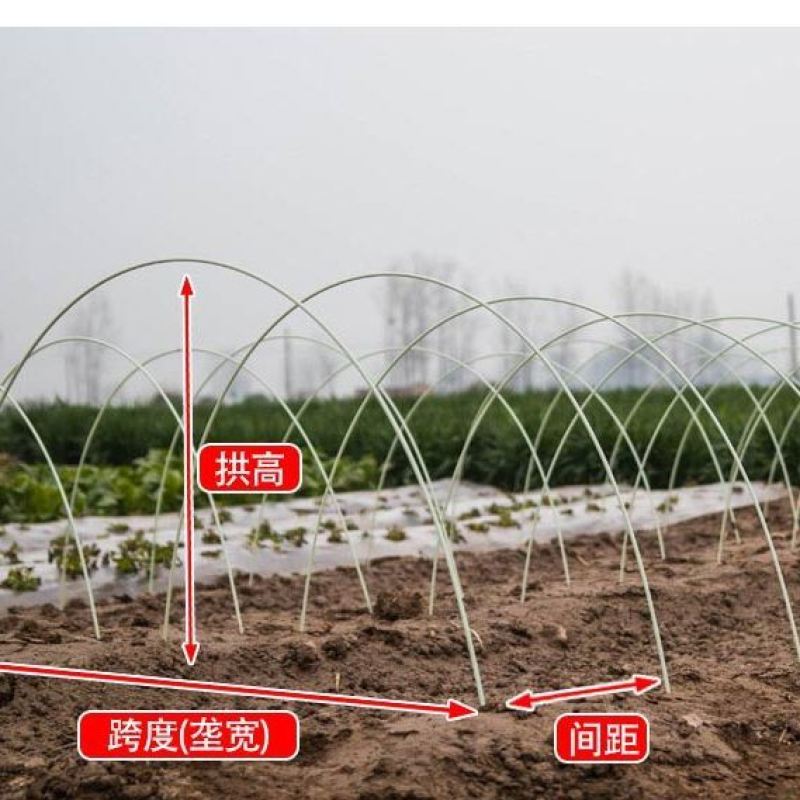 6mm玻璃纤维杆拱棚温室大棚育苗棚遮阳棚