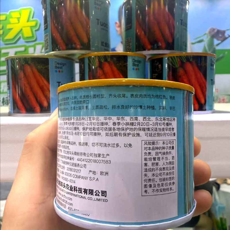 红金龙8号胡萝卜种子三系杂交进口早熟耐抽苔齐头收尾