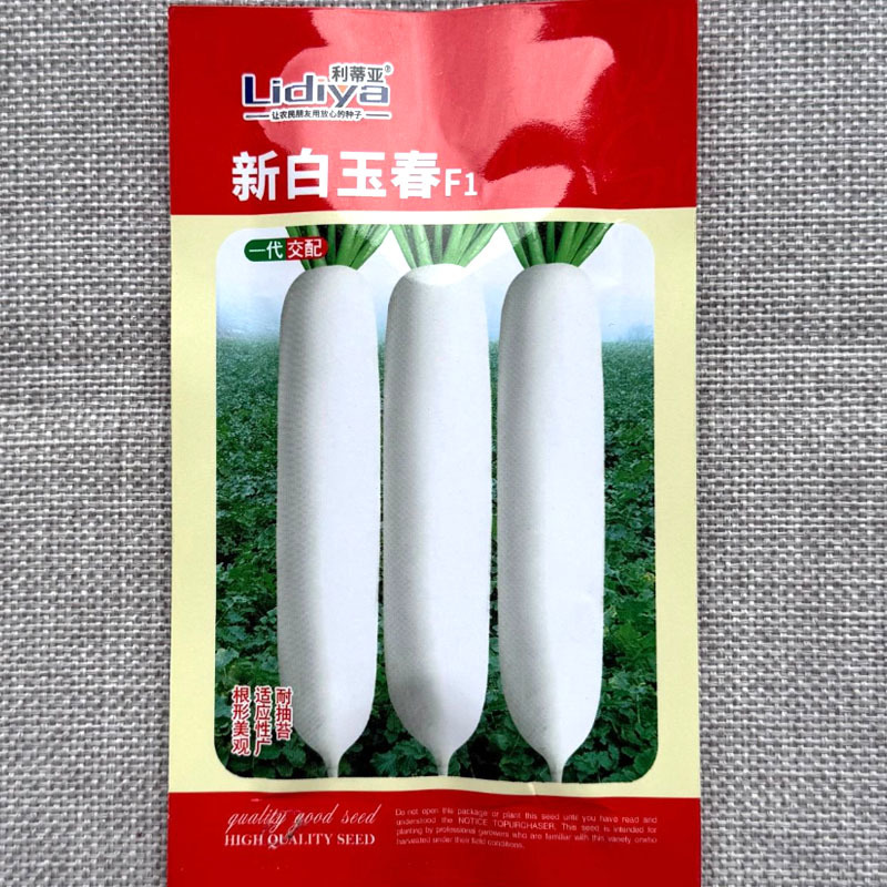 新白玉春萝卜种子花叶萝卜种子长圆筒形收尾好