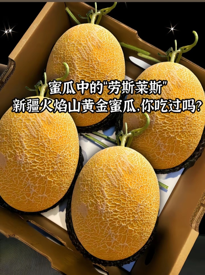 新疆哈密瓜，原产地采摘，鸿运，金色年华，黄金时代，金海密