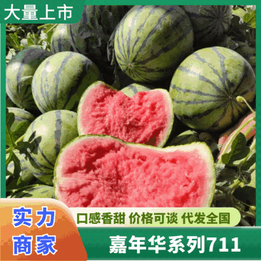 西瓜嘉年华系列711大棚无籽美都西瓜脆甜多汁